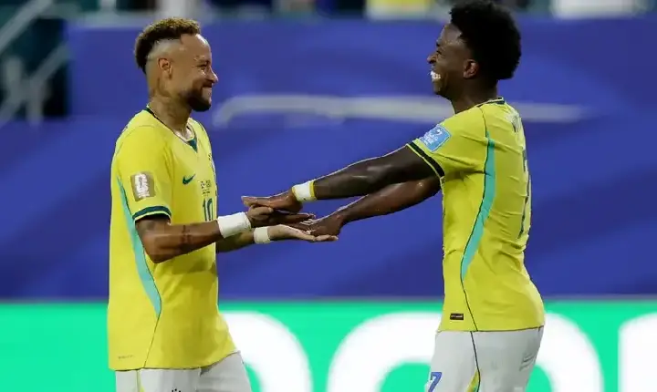Vini Jr. brilha e Brasil se classifica em 1º com 3x0 sobre a Escócia